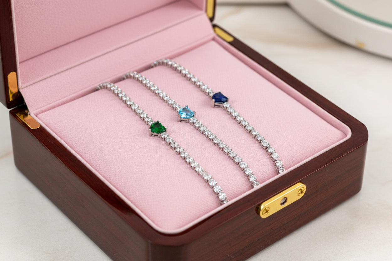 BRACCIALE TENNIS CON CUORE