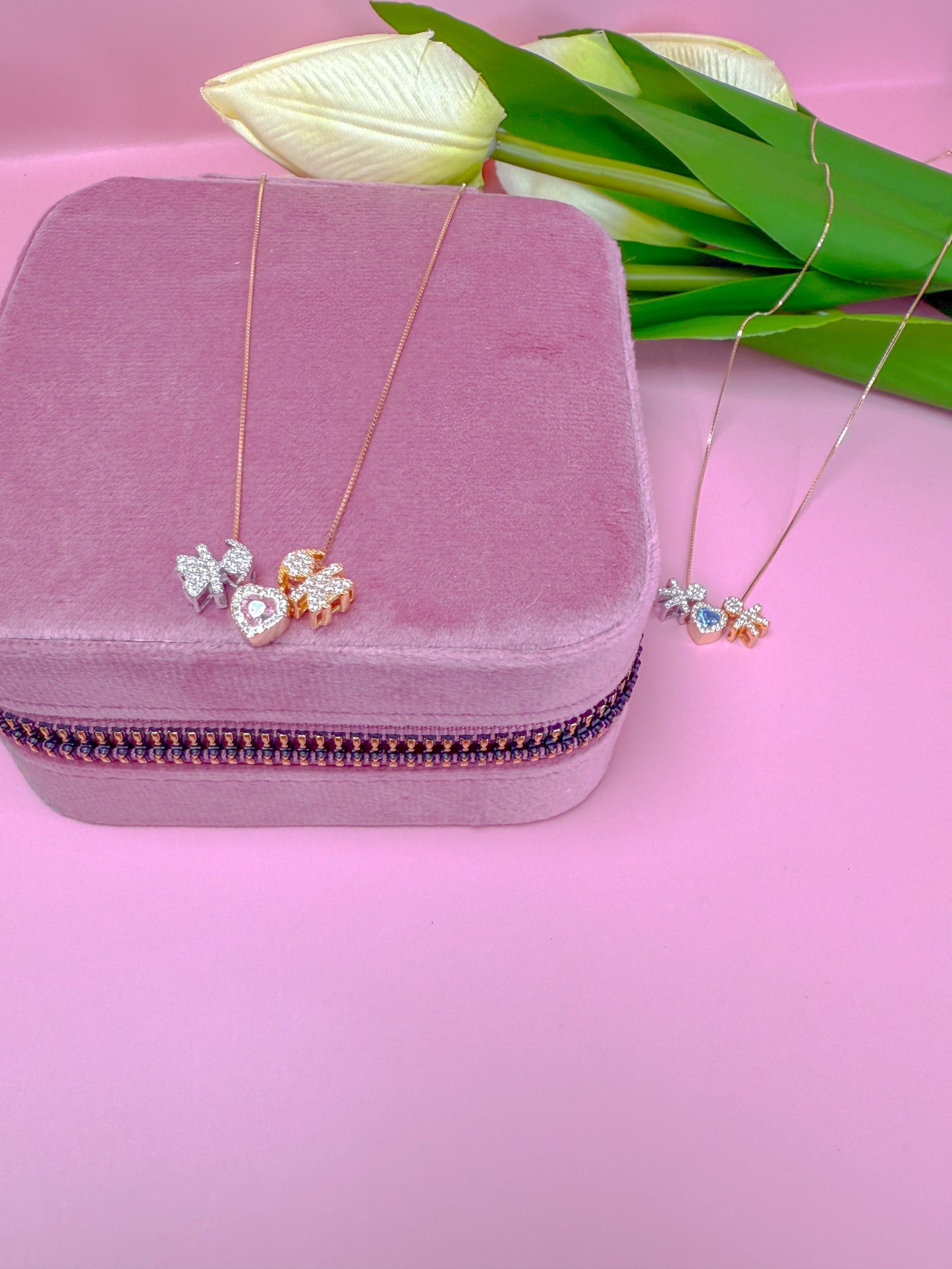 COLLANA BEBE'CON CUORE E PORTAGIOIE(In regalo π)