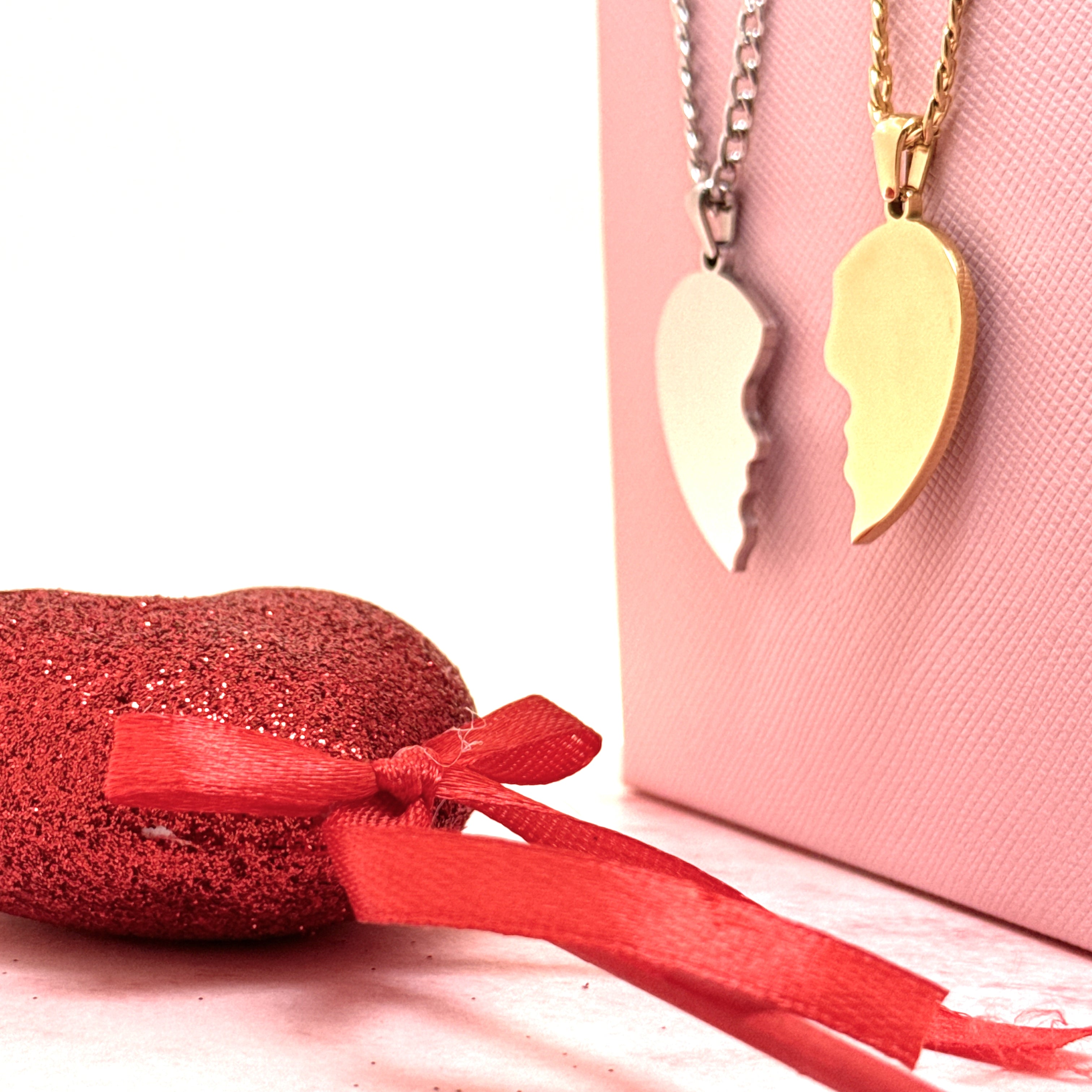 Collane Cuore Magnetico Jovivi Per Mamma E Figlia – Ciondolo A Metà Cuore, Regalo A Distanza Per Coppie E BFF