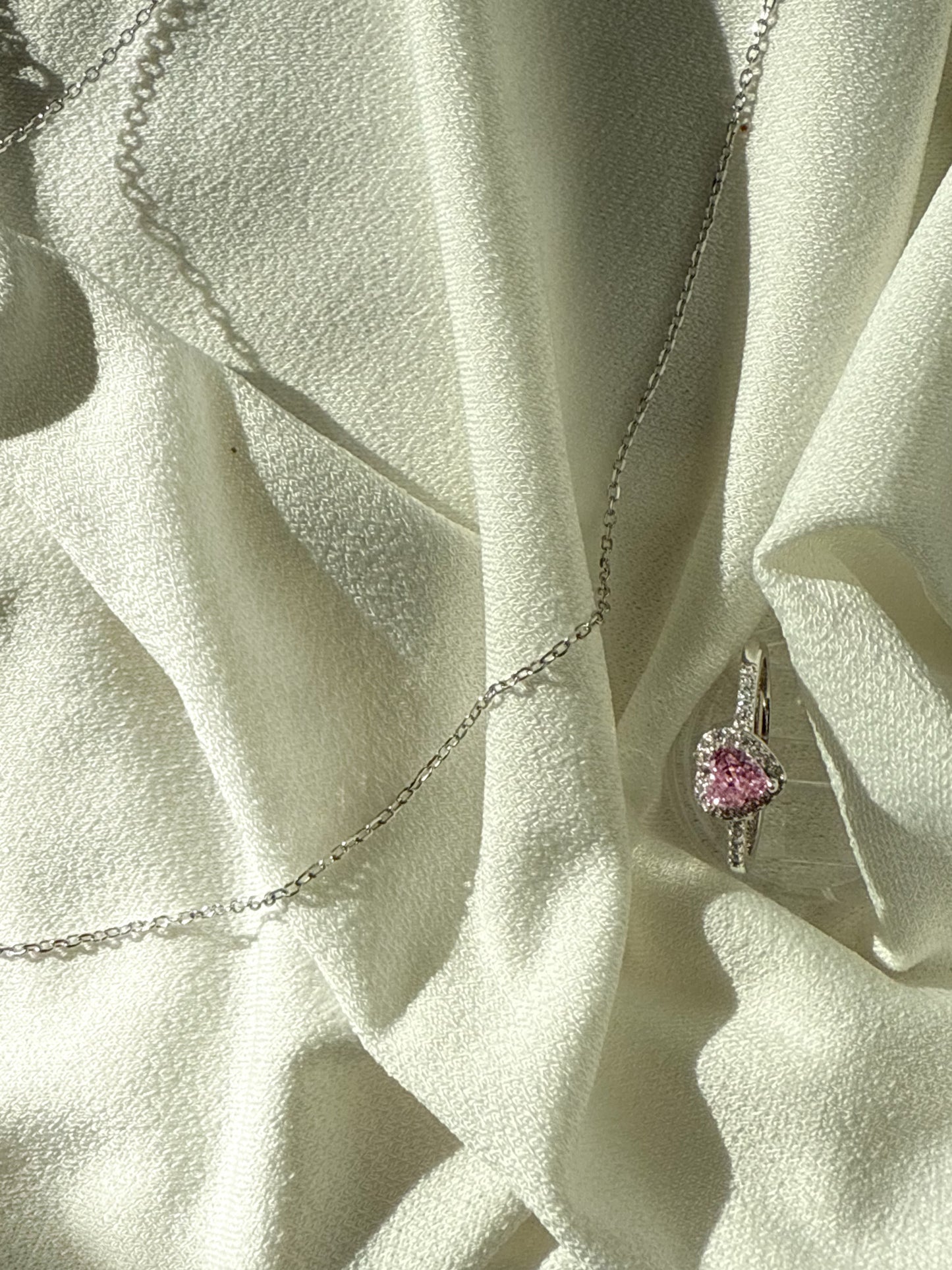 PARURE CUORE PASSANTE ZIRCONATO