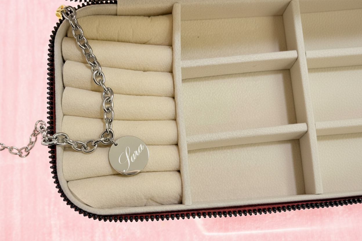 BRACCIALE CATENA CON PENDENTE PERSONALIZZATO