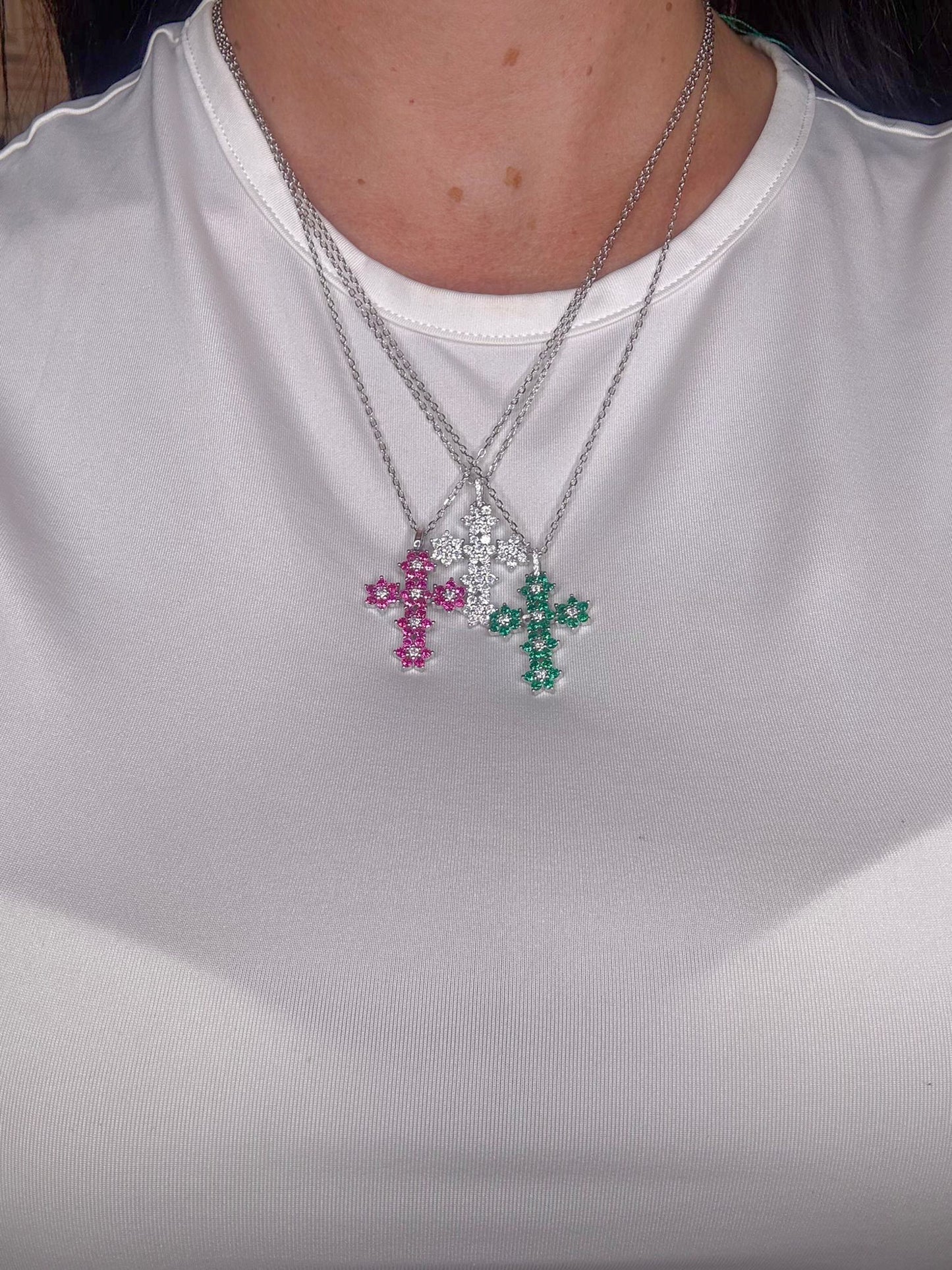 COLLANA CROCE FIORI