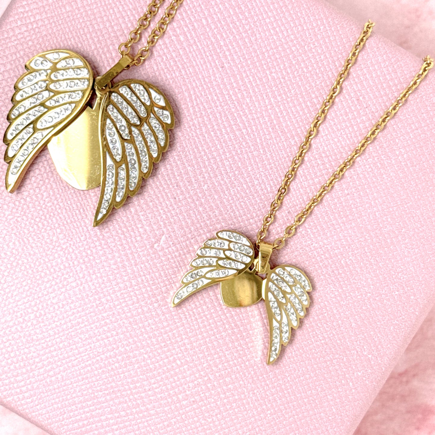 COLLANA CON ALI ACCIAIO316