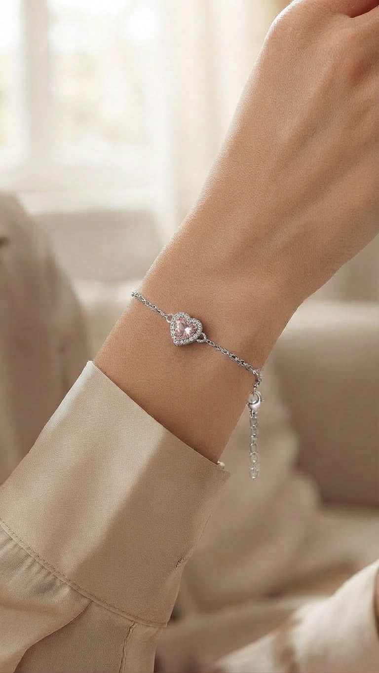 BRACCIALE CUORE ZIRCONATO