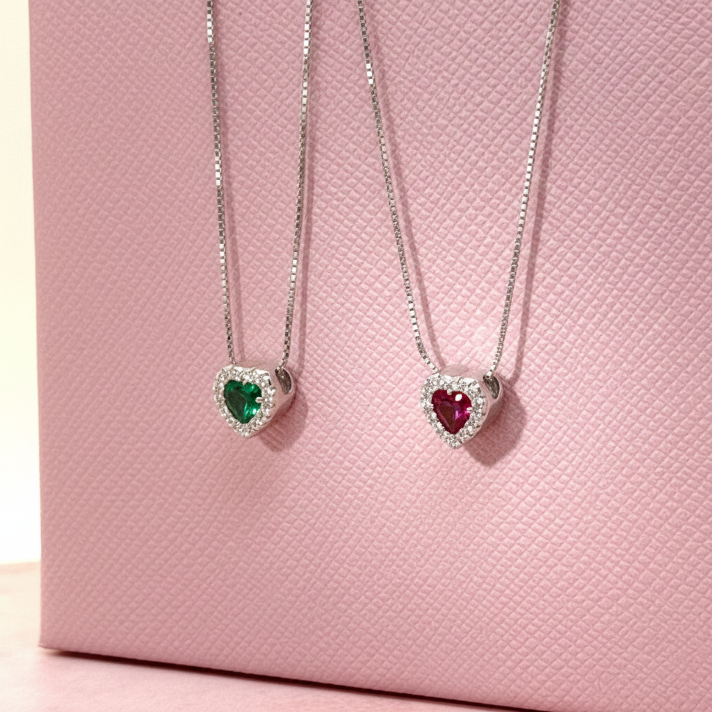 COLLANA CON CUORE E BEBE’