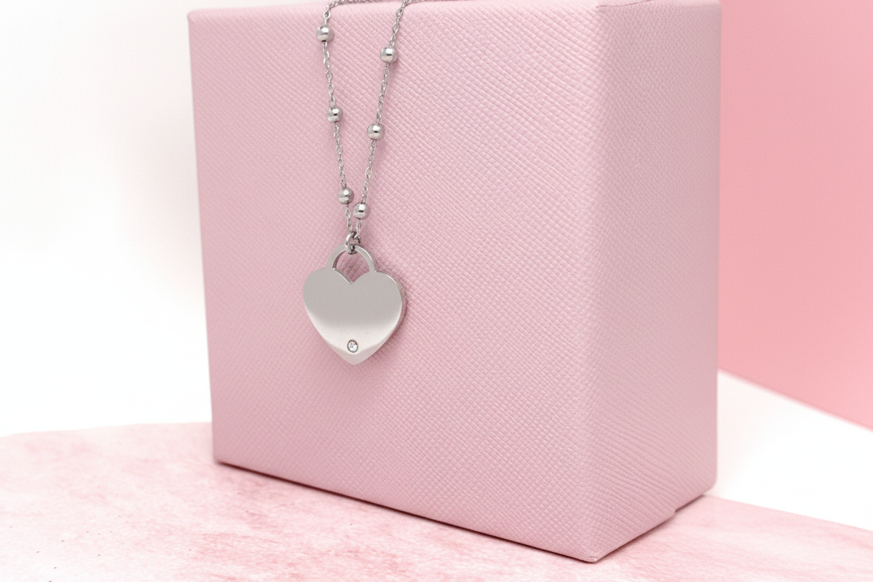 COLLANA ROSARIO CON CUORE
