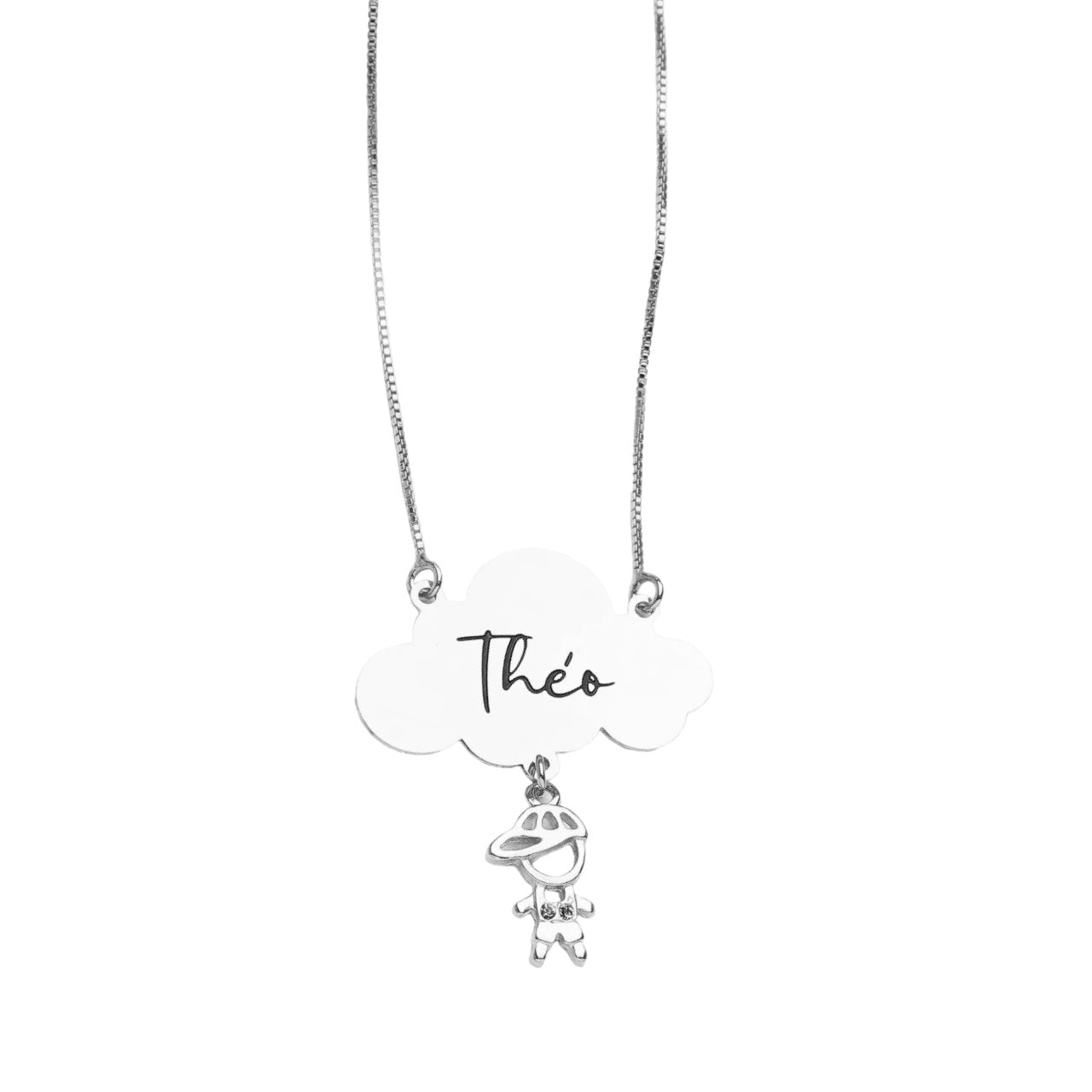COLLANA CON NUVOLA E BEBÈ PENDENTE