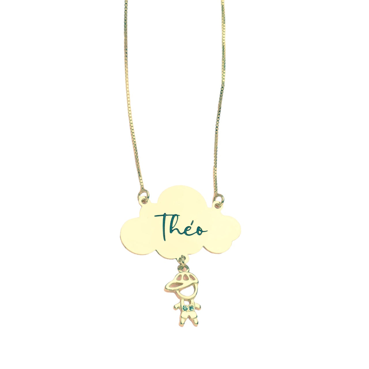 COLLANA CON NUVOLA E BEBÈ PENDENTE
