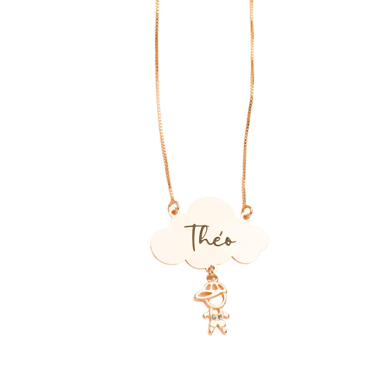 COLLANA CON NUVOLA E BEBÈ PENDENTE