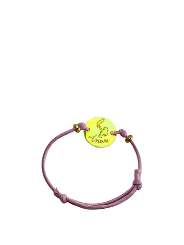 BRACCIALE IN CORDA COLORATO E MEDAGLIA PERSONALIZZABILE