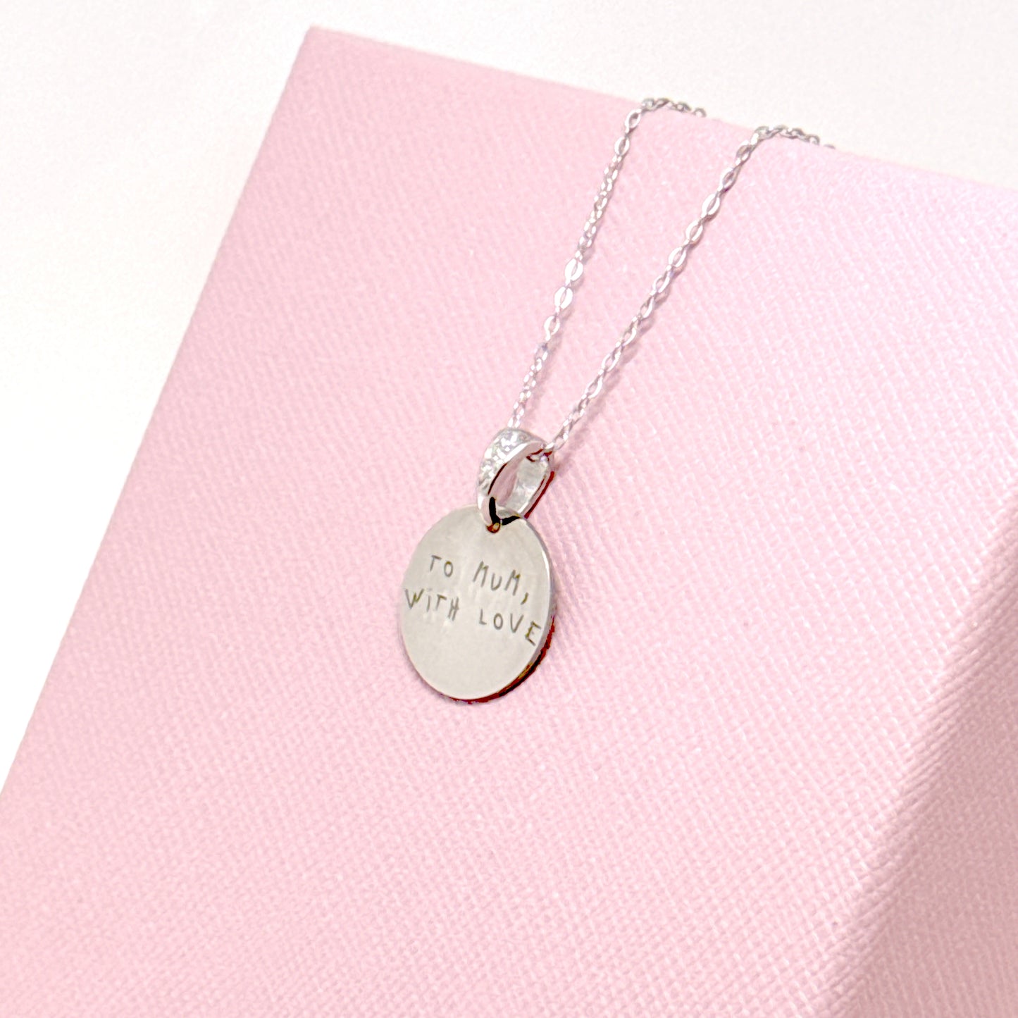 COLLANA MEDAGLIETTA PERSONALIZZABILE CON CONTROMAGLIA ZIRCONATA