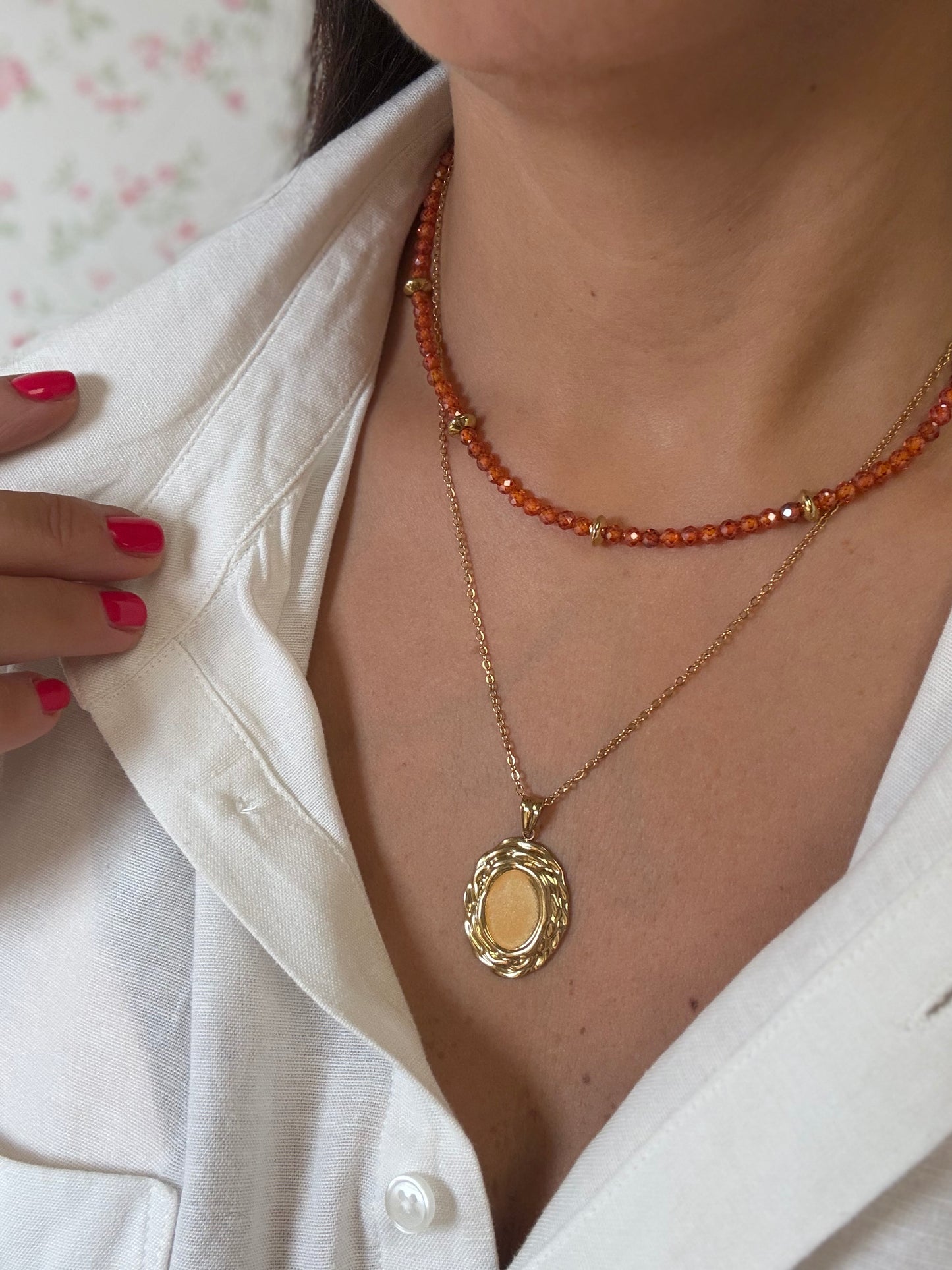 COLLANA RETRO’ OVALE PERSONALIZZABILE