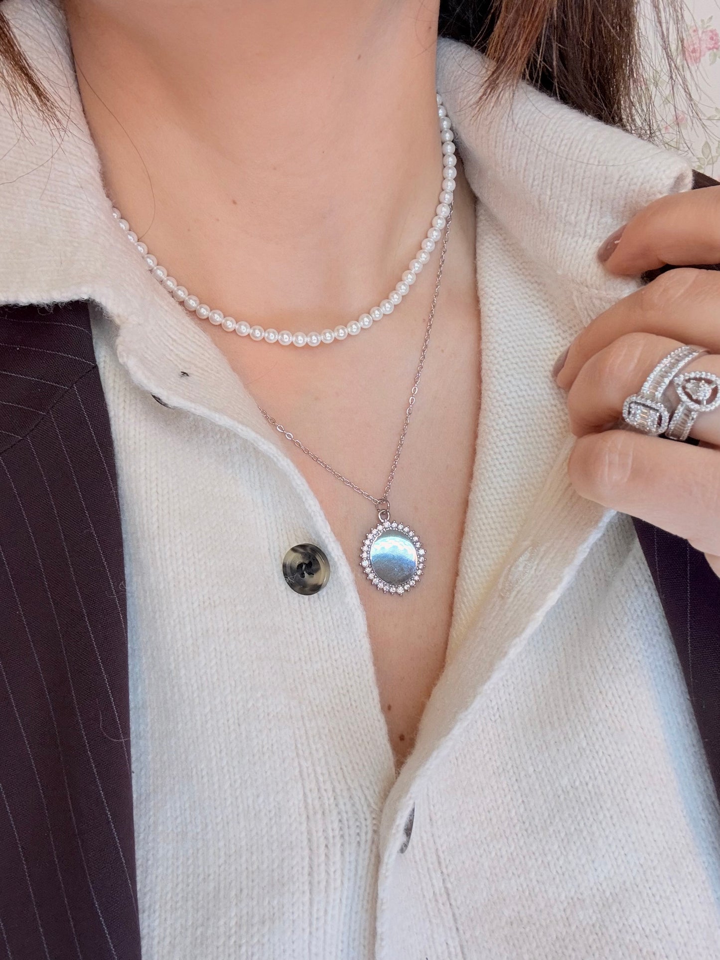 COLLANA CON PENDOLO OVALE PERSONALIZZABILE