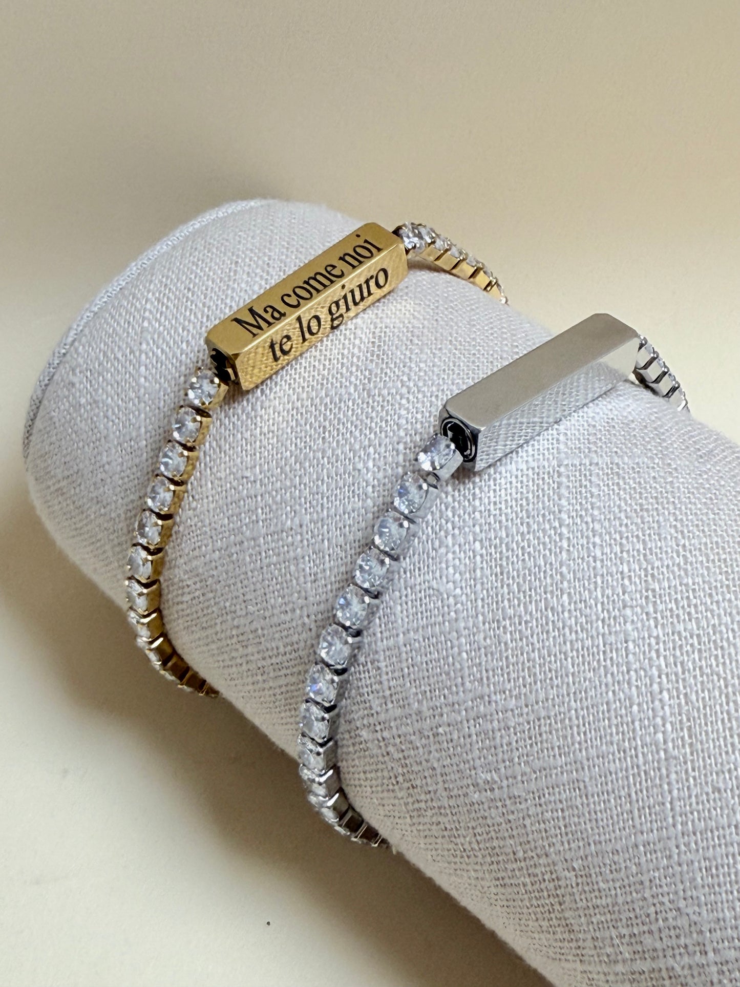 BRACCIALE TENNIS LUCE E PAROLE