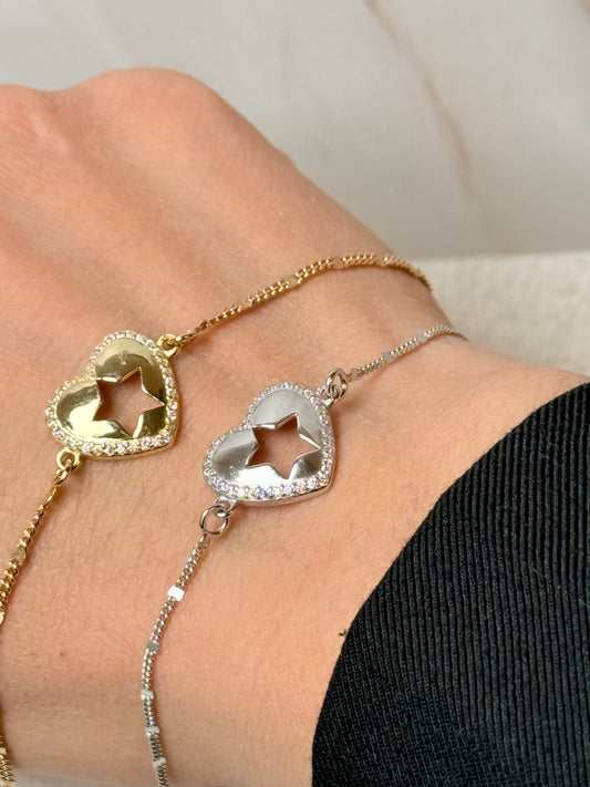 BRACCIALE CUORE ZIRCONATO