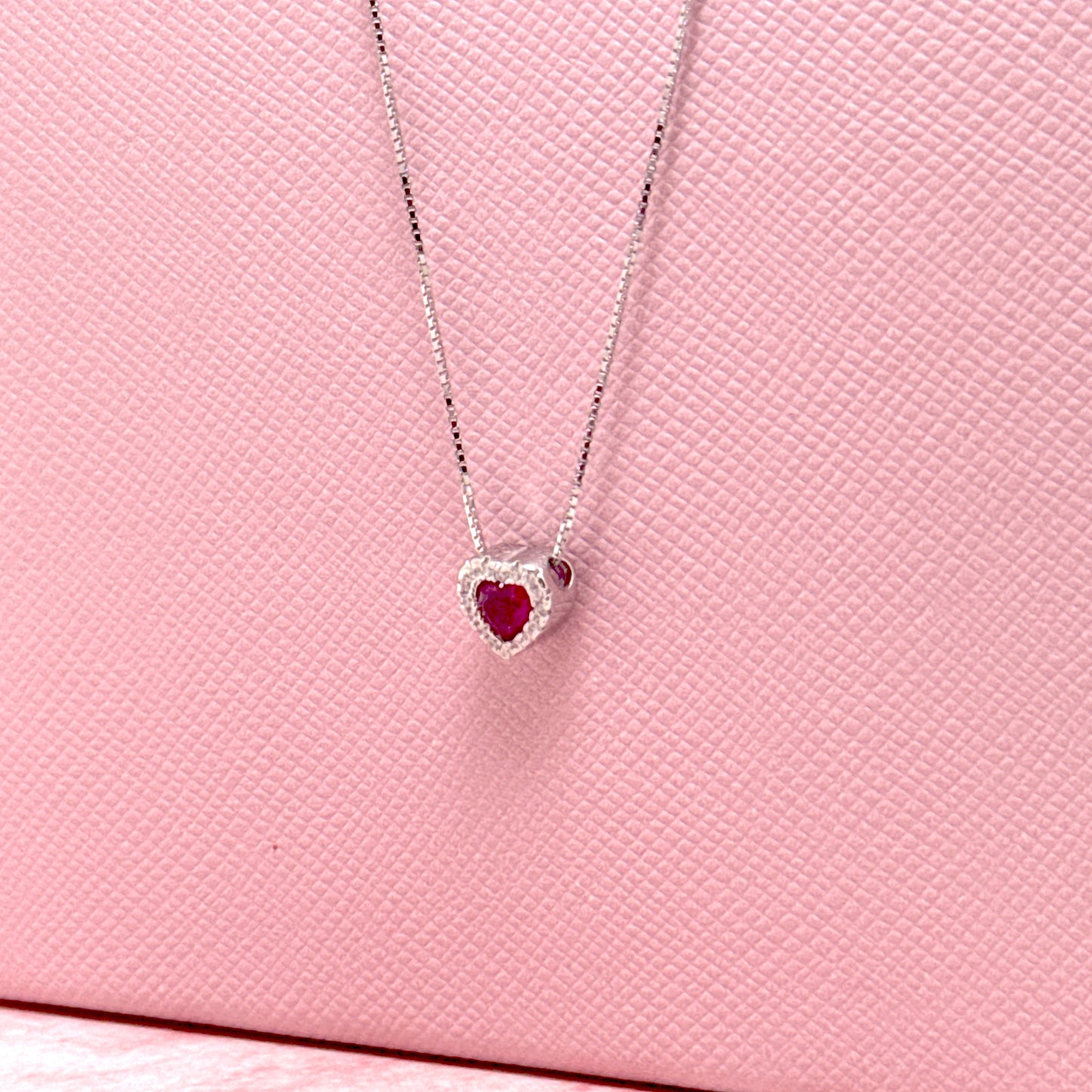 COLLANA CUORICINO COLORATO 925%