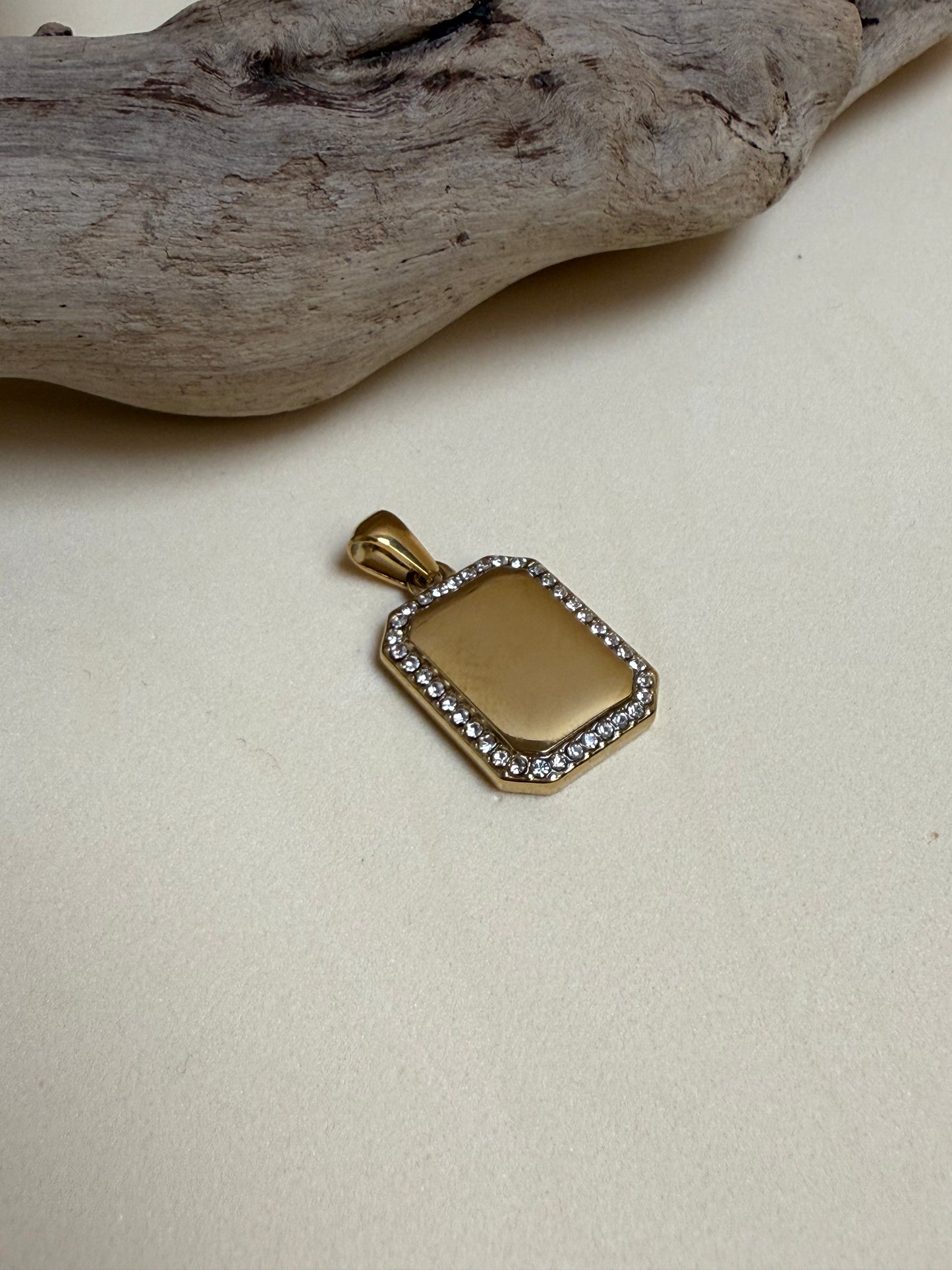 COLLANA RETTANGOLARE ZIRCONATA