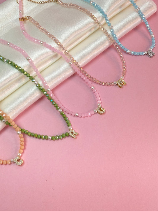 Collana Kora con lettera bubble