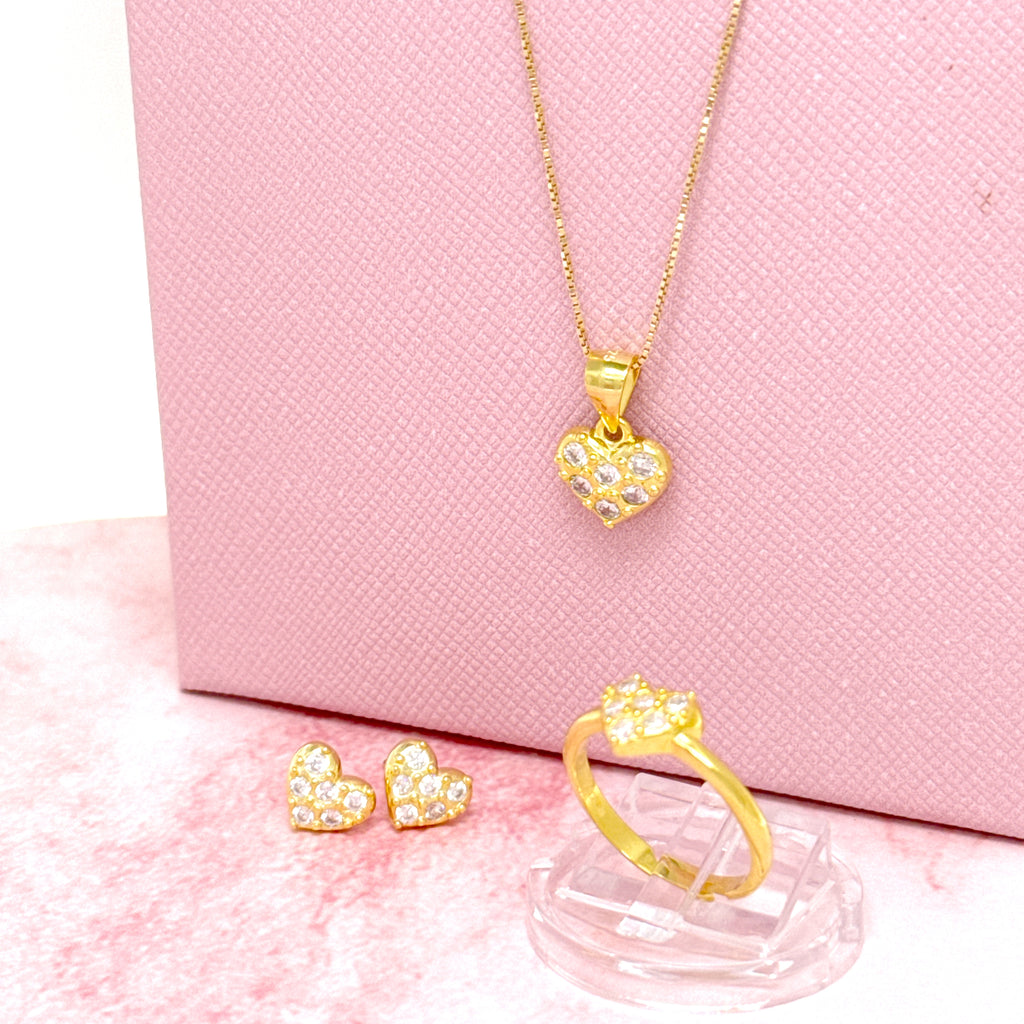 PARURE CUORICINO ZIRCONATO