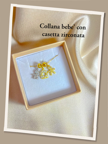 COLLANA BEBÈ ZIRCONATA PERSONALIZZABILE