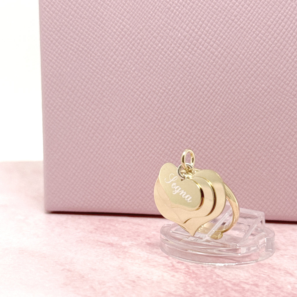 ANELLO CON CUORI PENDENTI