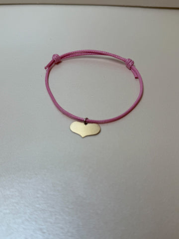 BRACCIALE IN CORDA COLORATO E CHARMS