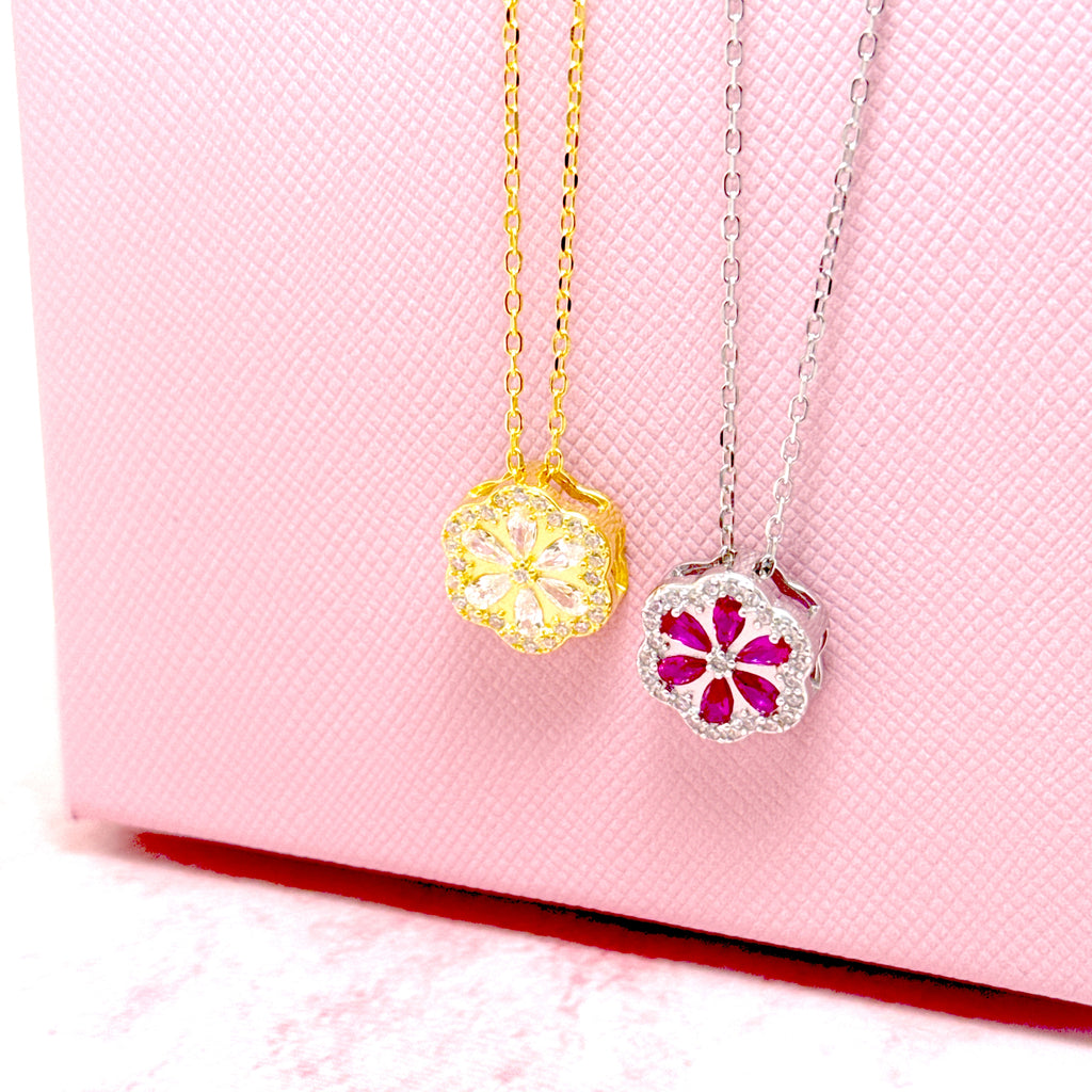 COLLANA FIORE CON PIETRE