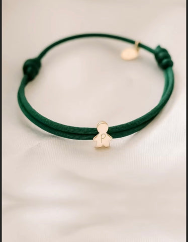 BRACCIALE E COLLANA IN TESSUTO CON CHARMS