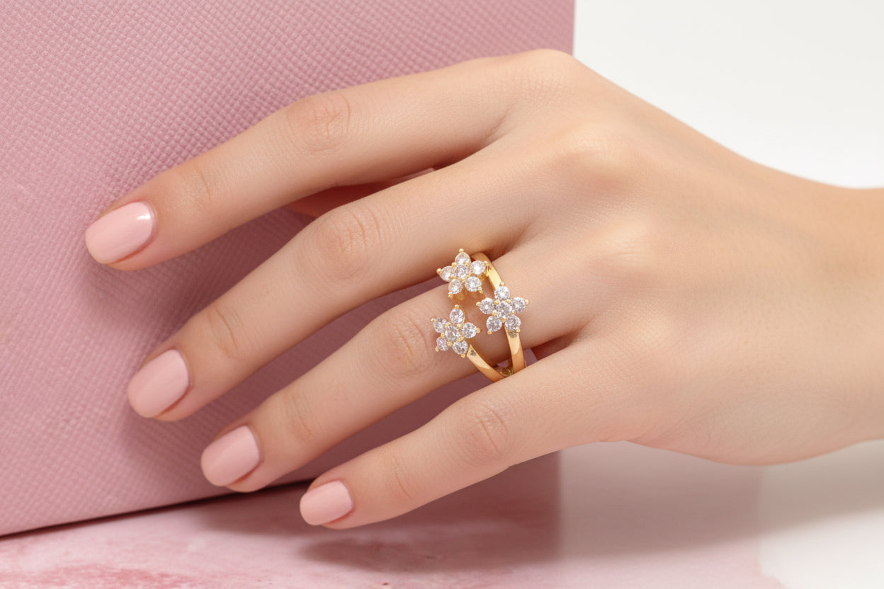 ANELLO CONTRARIE’ FIORI