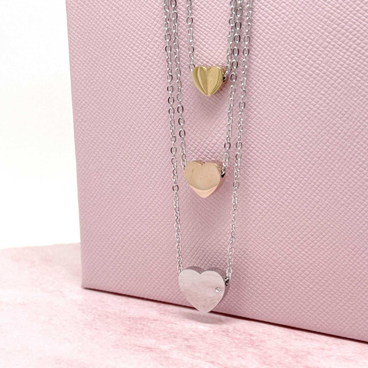 COLLANA CUORICINI 3 FILI