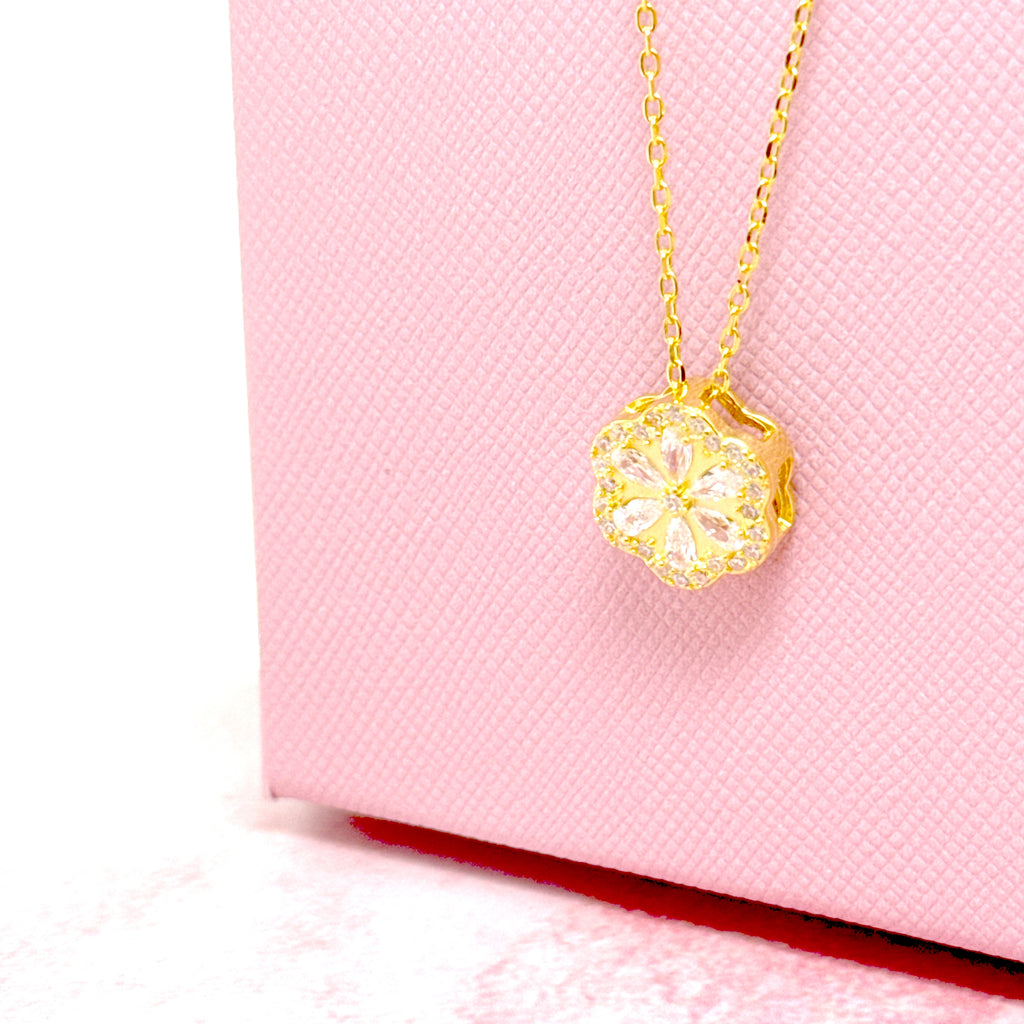 COLLANA FIORE CON PIETRE