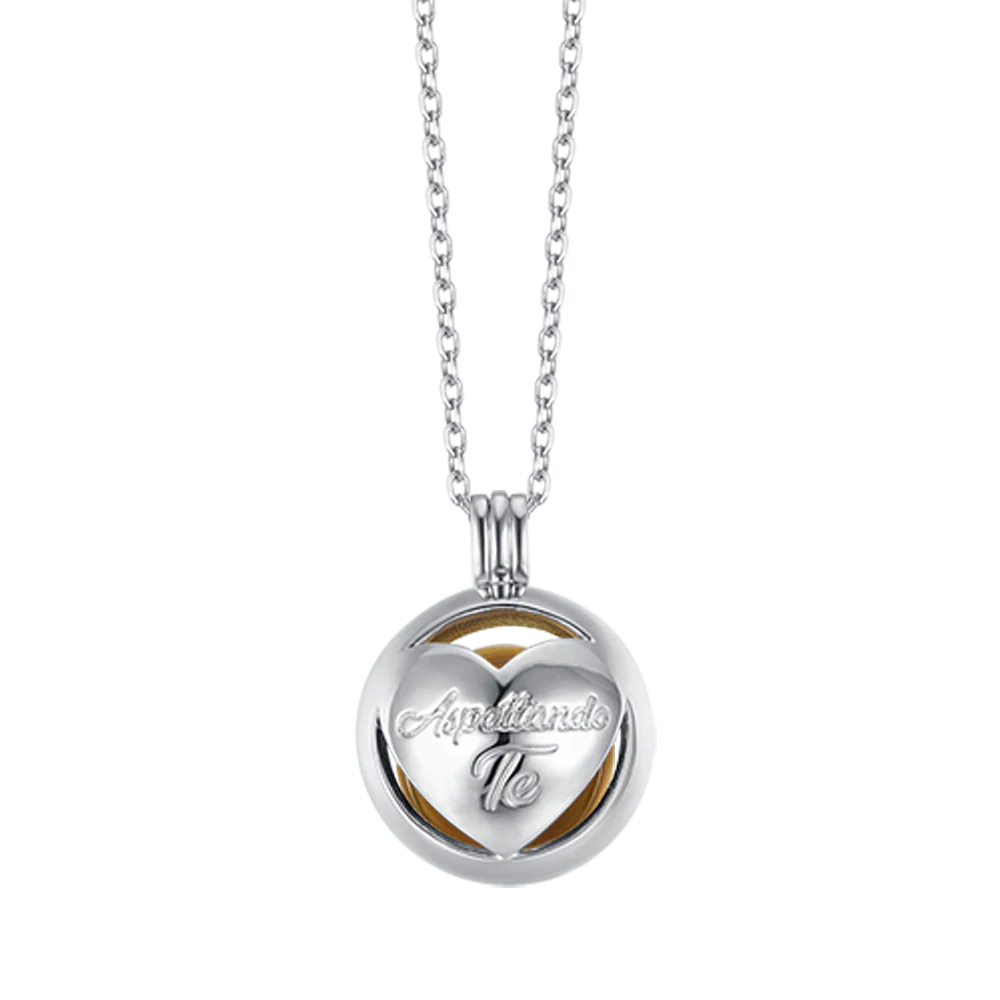 COLLANA CHIAMA ANGELI IN ACCIAIO IP GOLD CON CUORE
