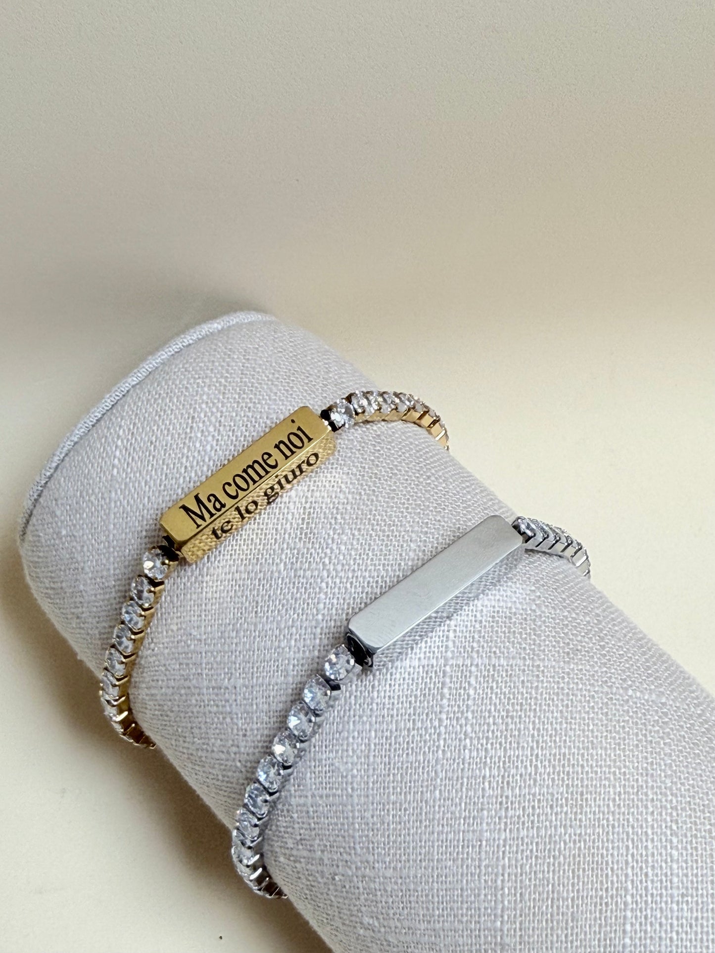 BRACCIALE TENNIS LUCE E PAROLE