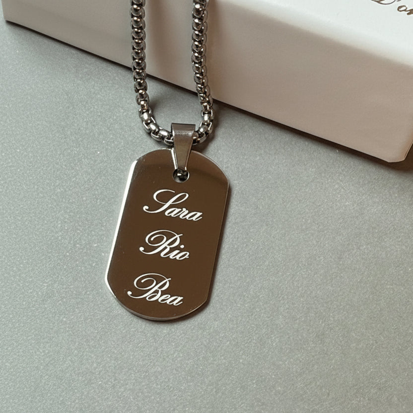 COLLANA TARGHETTA PERSONALIZZATA