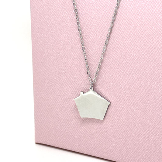 COLLANA CASETTA ACCIAIO316