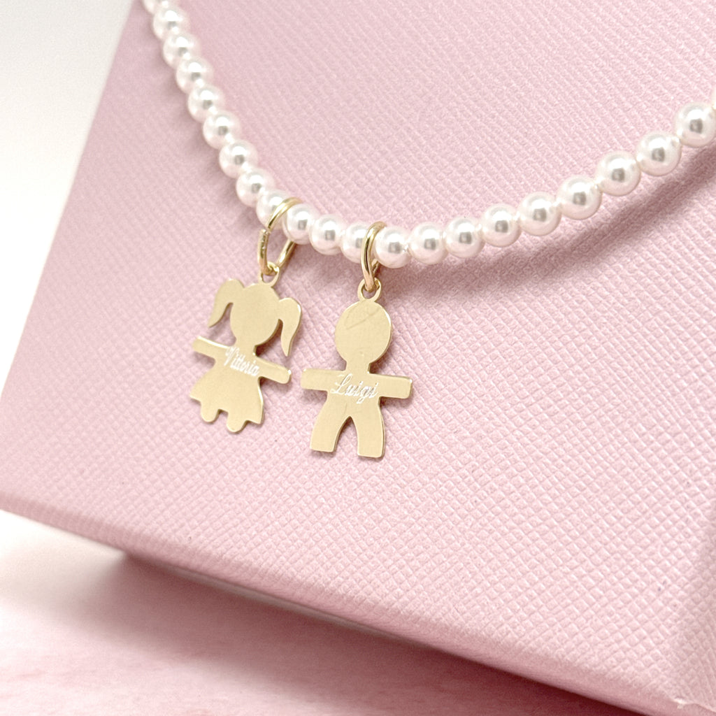 COLLANA DI PERLE CON BEBÈ COMPONIBILE