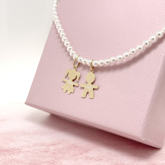COLLANA DI PERLE CON BEBÈ COMPONIBILE