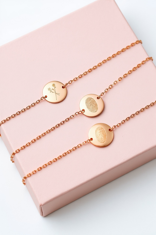 BRACCIALE COM MEDAGLIA PERSONALIZZA (anche con impronta)