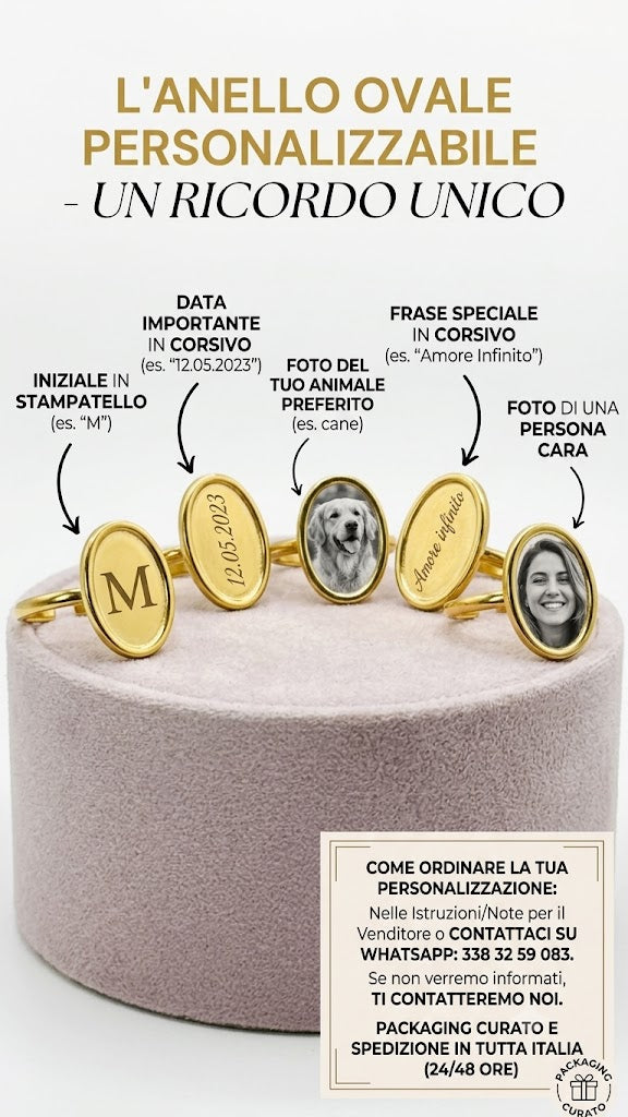 ANELLO PERSONALIZZATO OVALE