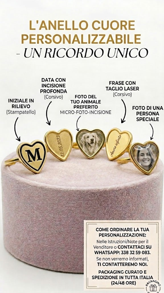 ANELLO CUORE PERSONALIZZATO