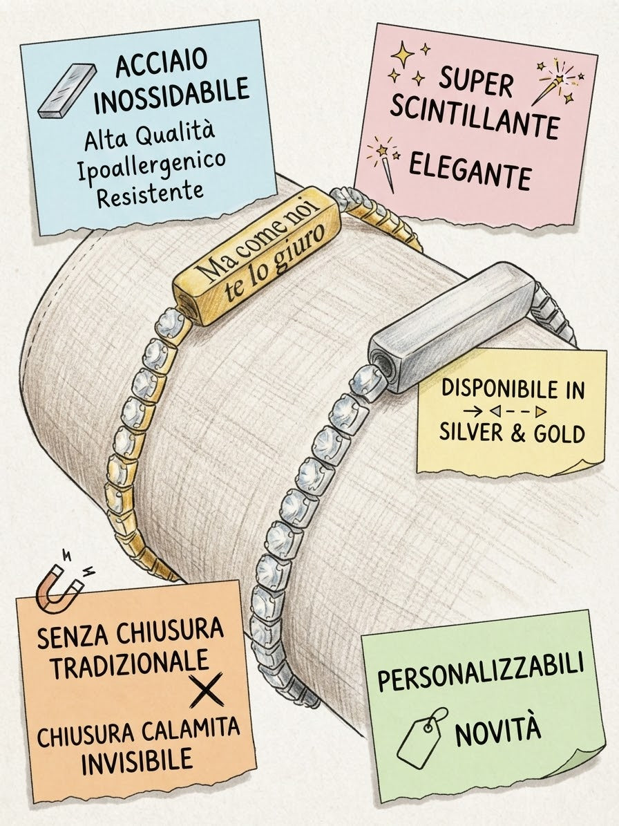 BRACCIALE TENNIS LUCE E PAROLE