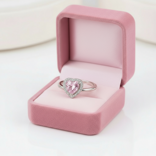 ANELLO CUORE CON PIETRE COLORATE