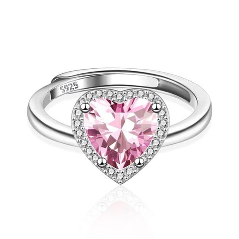 ANELLO CUORE CON PIETRE COLORATE