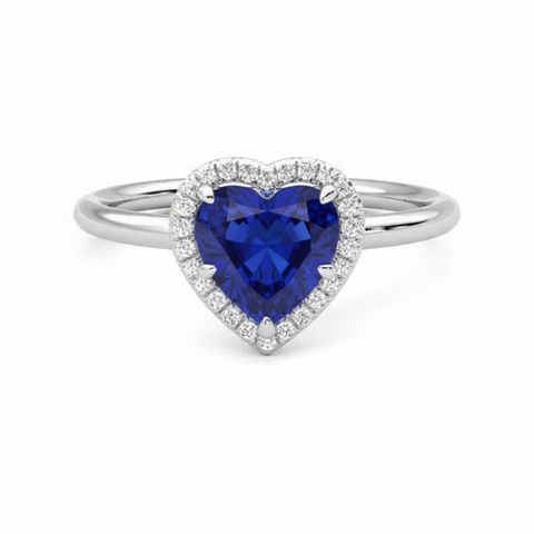 ANELLO CUORE CON PIETRE COLORATE