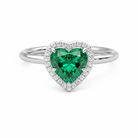 ANELLO CUORE CON PIETRE COLORATE