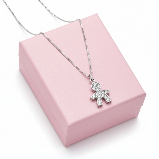 COLLANA BEBÈ ZIRCONATA PERSONALIZZABILE