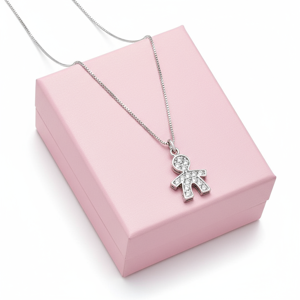 COLLANA BEBÈ ZIRCONATA PERSONALIZZABILE