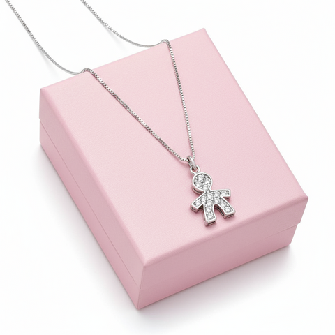 COLLANA BEBÈ ZIRCONATA PERSONALIZZABILE