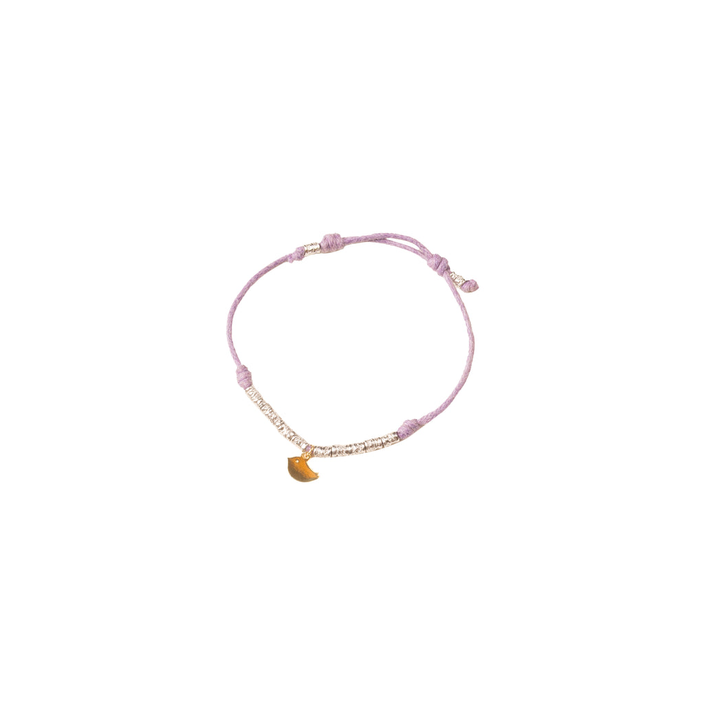 BRACCIALE IN CORDA COLORATO E CHARMS